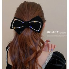 Бант-заколка для волосся чорна "Beauty", 1 шт