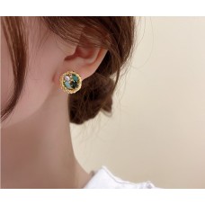 Серьги жемчужные круглые, золото, 1 шт