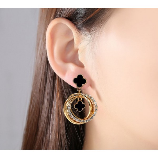 Сережки "Gold Van Cleef", золото, 1 шт