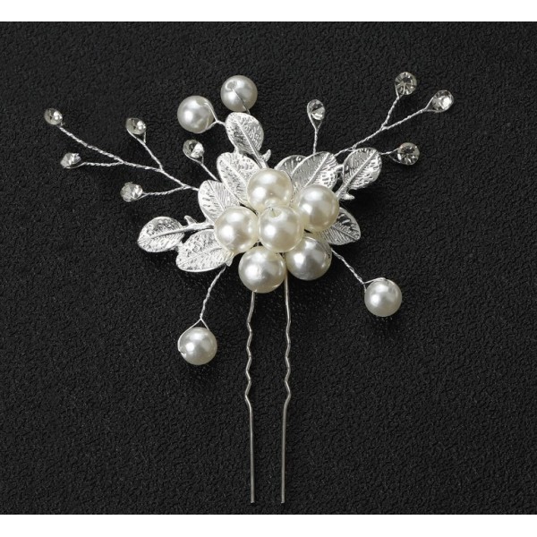 Шпилька з перлами "Flower", два кольори