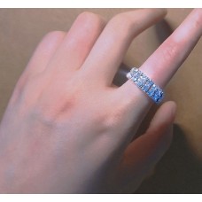 Кольцо с камнями "True Love", серебро, 1 шт