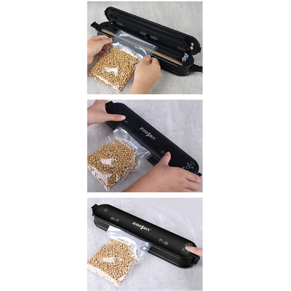Вакуумний пакувальник для продуктів ZooSen Black, 1 шт