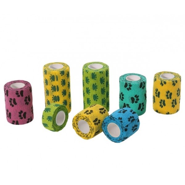 Бинт еластичний Coban 10см, з візерунком, фіксуючий, самозакріплюючий, бинт Кобан з візерунком, самоклеючий, аутоадгезійний бинт,10 см х 4,5 м