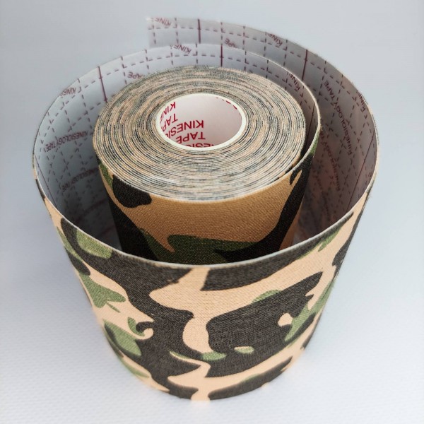 Тейп кінезіо 10 см, кінезіологічна стрічка Kinesiology Tape, 10см, мілітарі