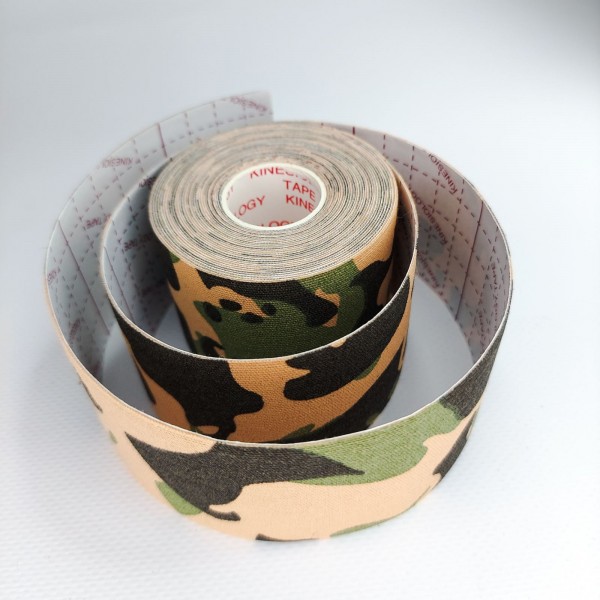 Тейп кінезіо 5 см, кінезіологічна стрічка Kinesiology Tape, 5 см, мілітарі Тейп кінезіо 5 см, кінезіологічна стрічка Kinesiology Tape, 5 см, мілітарі