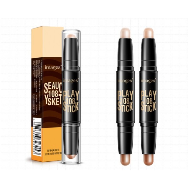 Коректор - олівець для контурингу, подвійний, Images Play 108 Stick, тон 01 натуральний