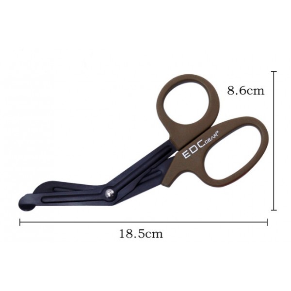 Ножиці вигнуті, тактичні EDC, для розрізання кінезіо тейпів, 1 шт