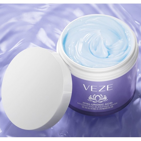 Маска зволожуюча, нічна, Veze Hyaluronic Acid Hydrating Sleeping Mask, з гіалуроновою кислотою, 100 г