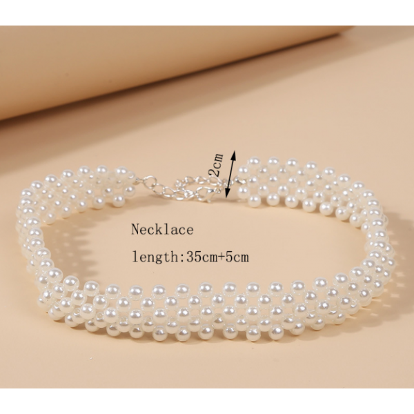 Чокер с жемчугом "White Pearls", жемчужный чокер