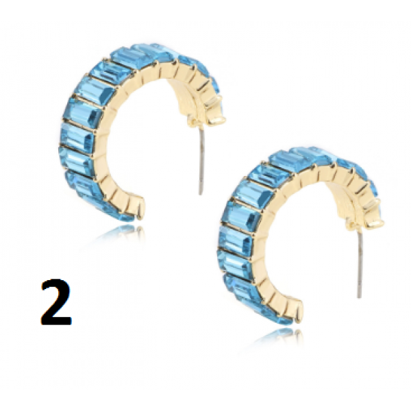 Сережки "Rainbow Stones", колір золото