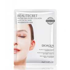 Маска гідрогелева Bioaqua BeautySecret Peptide Skin Facial Mask, з пептидами