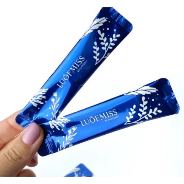 Нічна маска, зволожуюча Luofmiss Hyaluronic Acid Polypeptide Frozen Film, з гіалуроновою кислотою, 4мл х20