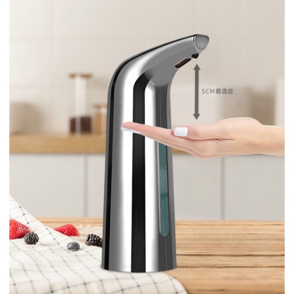 Дозатор сенсорний для мила, автоматичний, диспенсер, металік, 400 мл