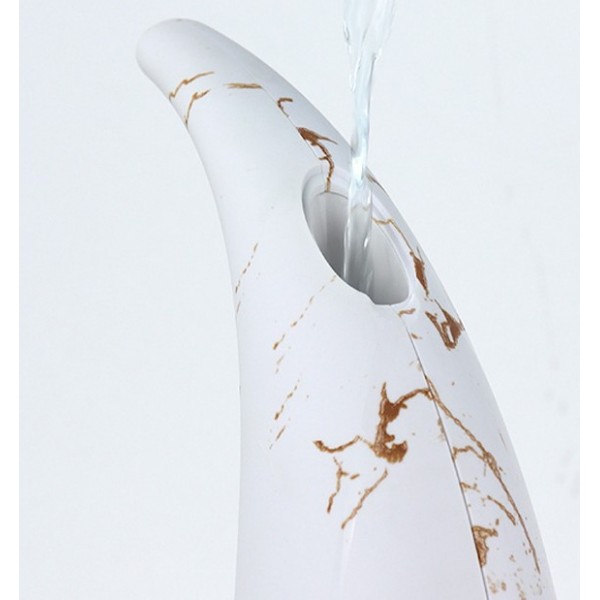 Дозатор сенсорний для мила, автоматичний, диспенсер, білий мрамор, 300 мл