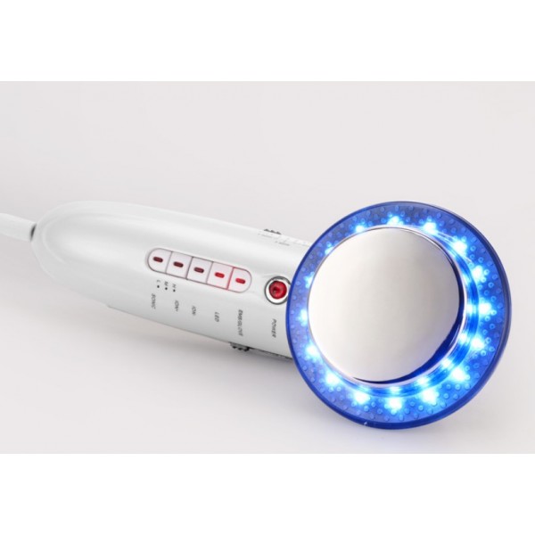 Ультразвуковий масажер 6в1, з технологією EMS (електроміостимуляція) та світлодіодним опроміненням, для омолодження шкіри