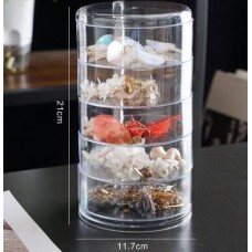 Органайзер для ювелірних прикрас, багатоярусний, пластиковий, 5 відділень