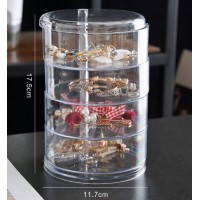 Органайзер для ювелірних прикрас, багатоярусний, пластиковий, 4 відділення