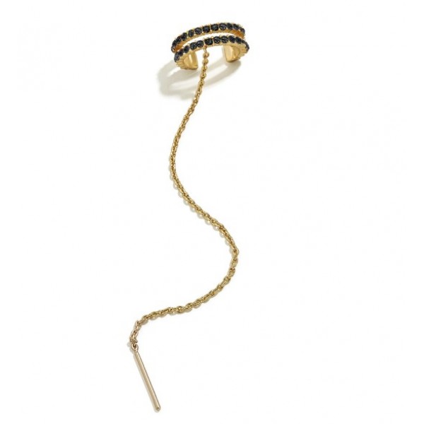 Сережка каффа "Gold Mistery", золото, різні кольори