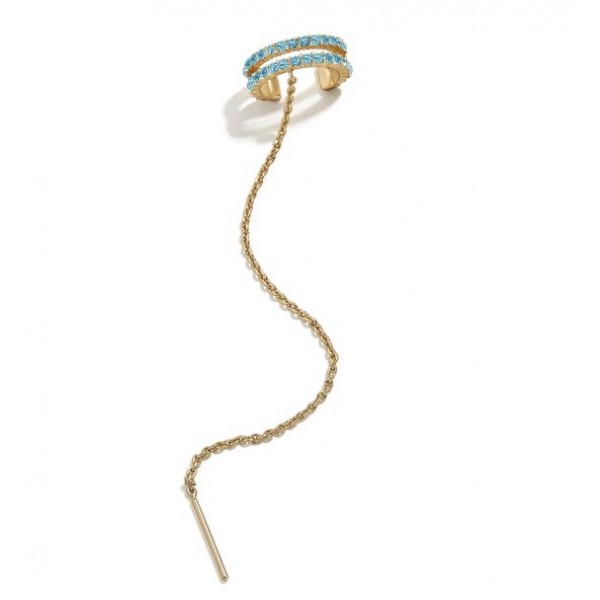 Сережка каффа "Gold Mistery", золото, різні кольори