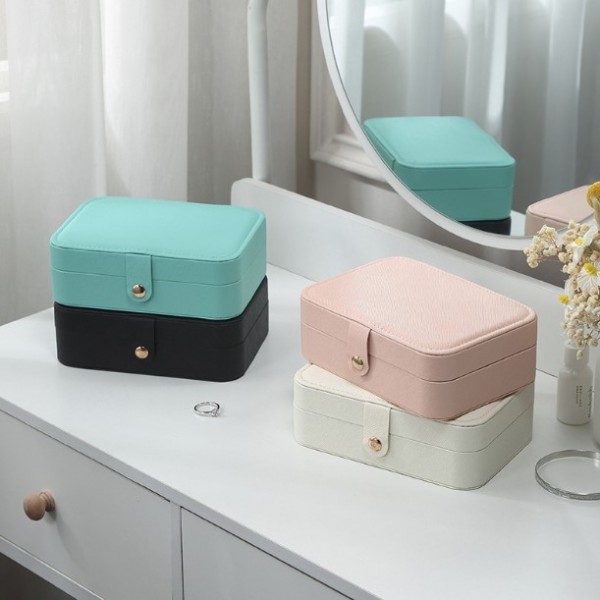 Органайзер для прикрас, на кнопочці, скринька, різні кольори, 17х12х6 см