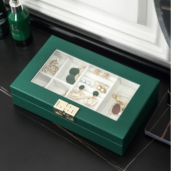 Органайзер для прикрас, зеленого кольору, 23х14х5, 5 см