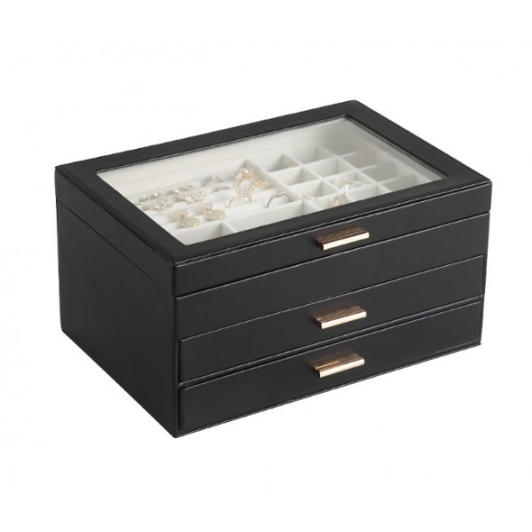 Органайзер для ювелірних прикрас, скринька з висувними ящиками, 26,5х18х13,5 см Органайзер для ювелірних прикрас, скринька з висувними ящиками, 26,5х18х13,5 см