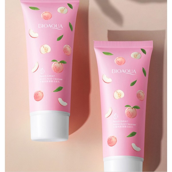 Пінка для вмивання Bioaqua Peach Extract Amino Acid Cleanser з екстрактом персика, 100 г