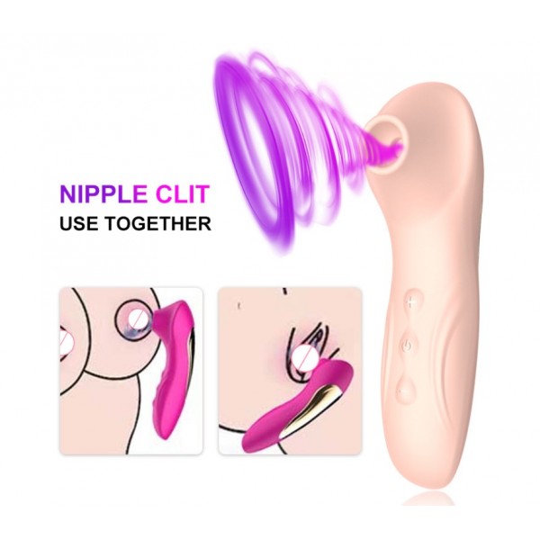 Вакуумний кліторальний вібратор, 10 частот всмоктування, 130х60х40 мм