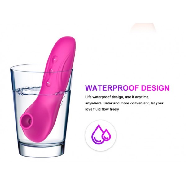 Вакуумний кліторальний вібратор, 10 частот всмоктування, 130х60х40 мм