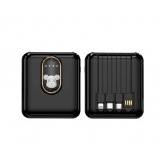 Портативний акумулятор, повербанк "Pets", Powerbank на 10000 MaH, на 4 кабелі