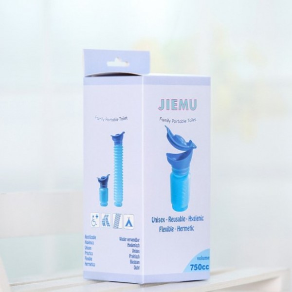 Детский складной писсуар, JIEMU Folding Travel, дорожний туалет, синий, 750 мл
