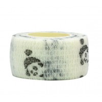 Бинт самоклеящийся эластичный Coban 2,5 см Белый Панда, фиксирующий самоскрепляющийся, бинт кобан разная расцветка, аутоадгезийний бинт, 2,5 см х 4,5 м