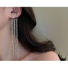 Серьга каффа "Silver Trip", серебро, 1,6х16 см