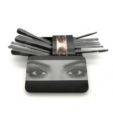 Набір пензлів для макіяжу, в металевому кейсі, 12 шт