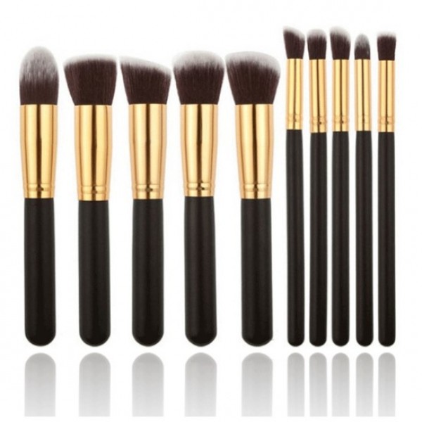 Набір пензлів для макіяжу "Black Make", 10 шт