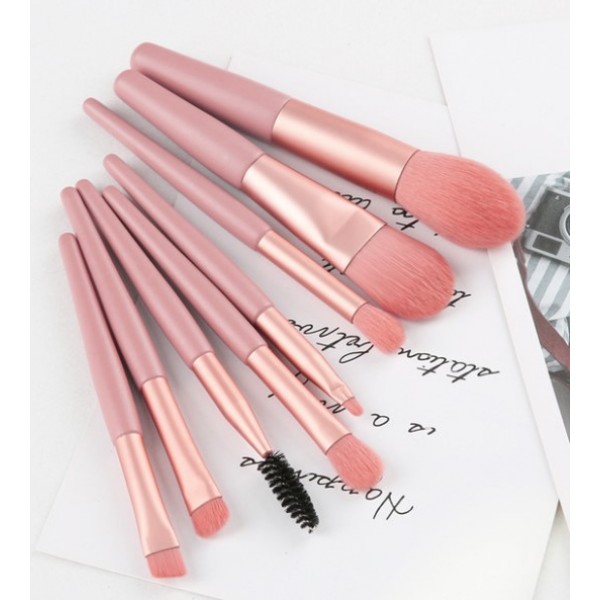 Набір пензлів для макіяжу в чохлі, різні кольори, 8 шт