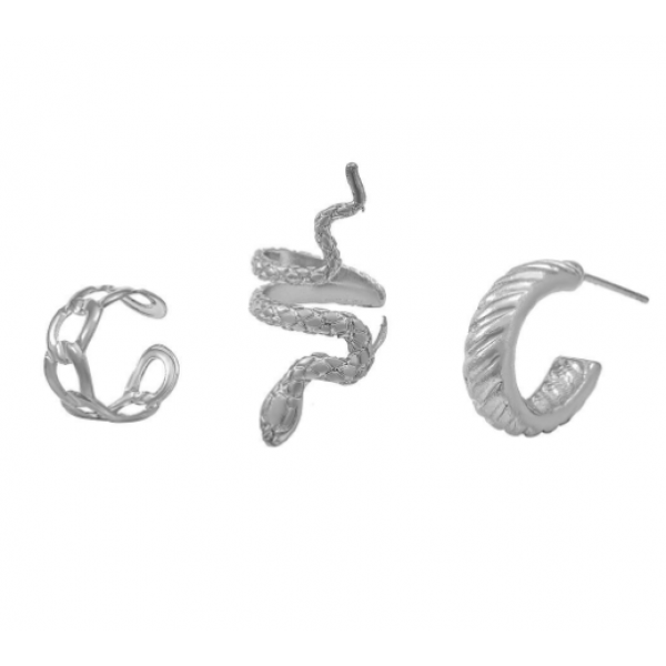 Сережка і кафи "Snakes", два кольори