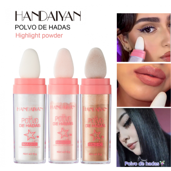 Хайлайтер для обличчя Handaiyan Polvo De Hadas, три кольори