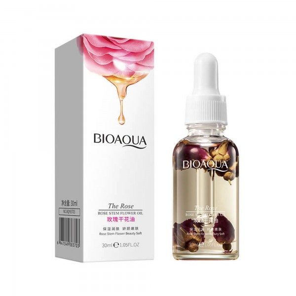 Сироватка зволожуюча Bioaqua Rose Stem Flower Oil, з екстрактом троянди, 30 мл
