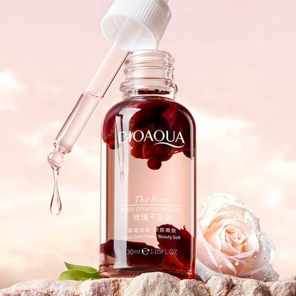 Сироватка зволожуюча Bioaqua Rose Stem Flower Oil, з екстрактом троянди, 30 мл