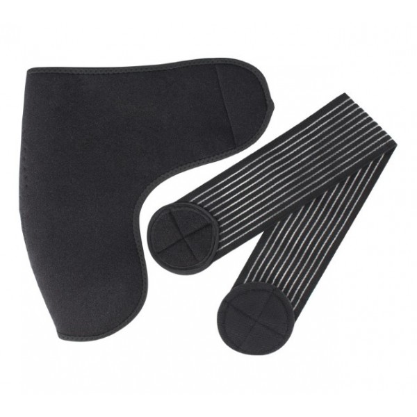 Пов'язка для фіксації плечового суглоба, на липучках, чорна, 1 шт