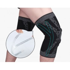 Бандаж на коліно із захисними вставками, чорний, S, M, L