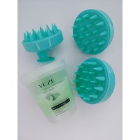 Набір: Скраб для шкіри голови та волосся Veze Clean Hair Cream Sea Salt, 250 г + Масажер для шкіри голови, силіконовий Head Cleansing Brush