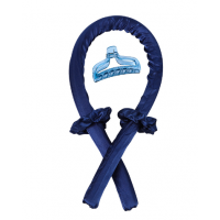 Лента для завивки волос Темно - синий металлик, обруч для создания локонов с 2 резинками и крабиком