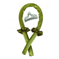 Лента для завивки волос Хаки, обруч для создания локонов с 2 резинками и крабиком