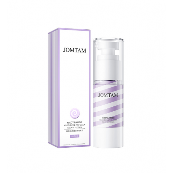 База під макіяж вирівнююча Jomtam Nicotinamide Moisturizing Two Color Isolation Lotion, тон 01 фіолетовий, 35 мл