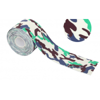 Тейп Кинезио 5 см, Цветной камуфляж, кинезиологическая лента Kinesiology Tape, 5 см