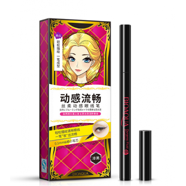 Подводка фломастер для глаз Bioaqua Dynamic Fluid Eyeliner, черная, 2 г