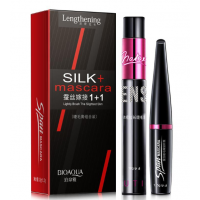 Тушь для ресниц Bioaqua Silk Mascara Lengthening 1 + 1, водостойкая, 10г + 1,5 г