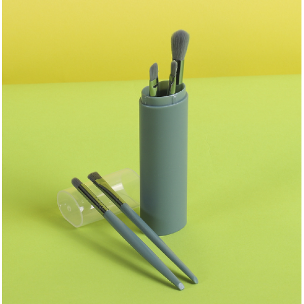 Набір пензлів для макіяжу в тубі, різні кольори, 5 шт